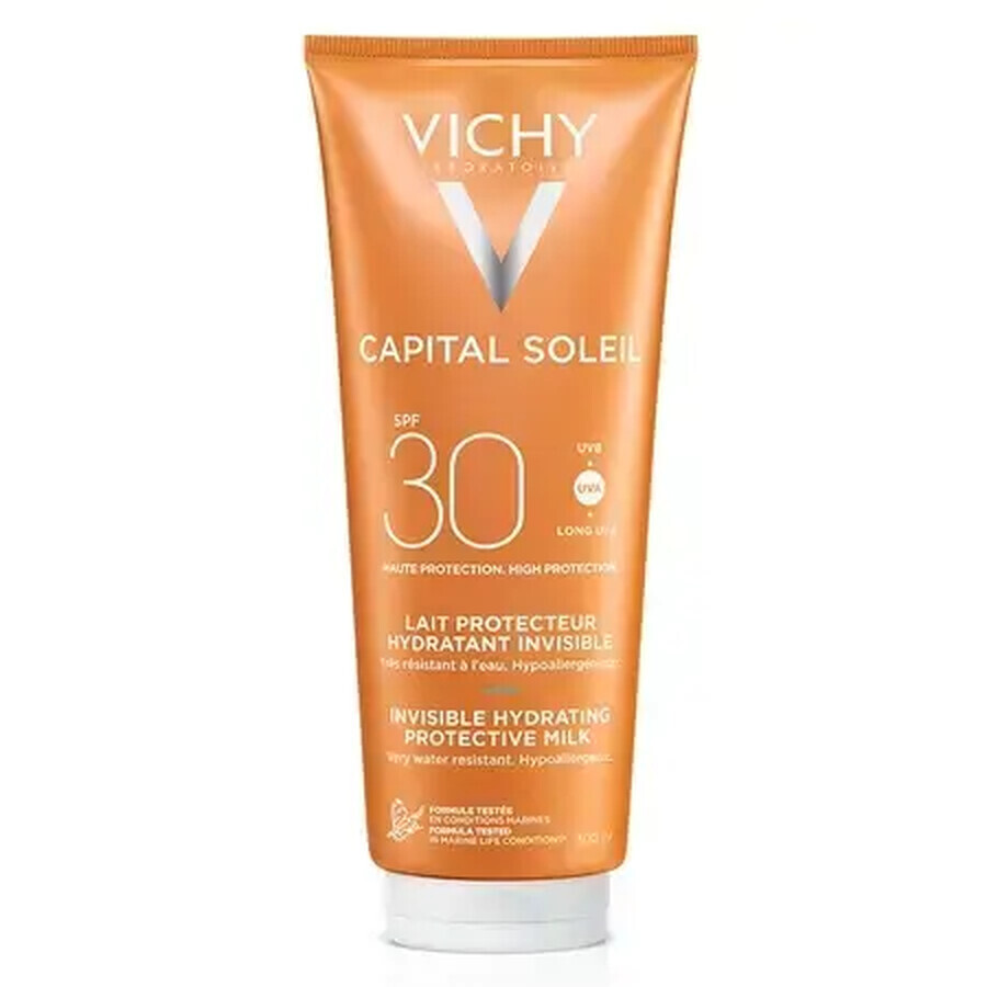 Vichy Capital Soleil Lapte hidratant de protectie solara pentru fata si corp SPF 30, 300 ml