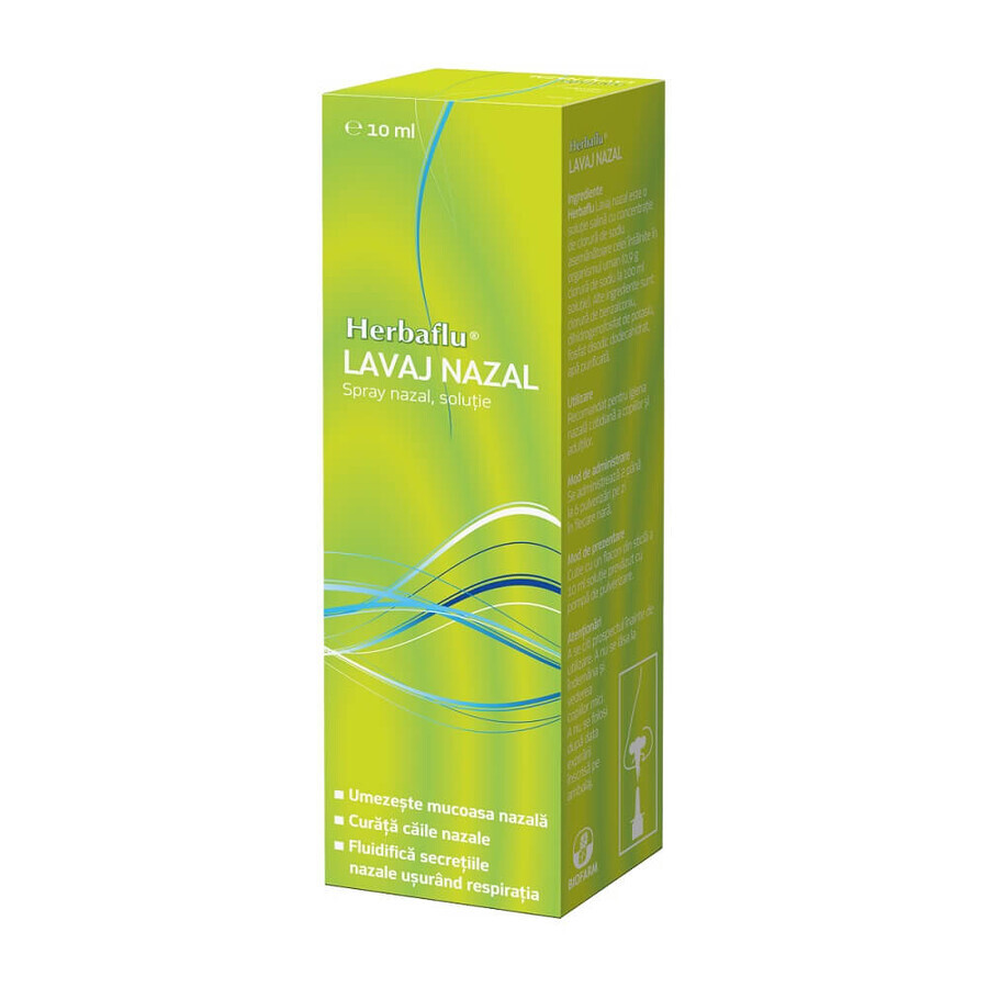 Lavaj nazal, Herbaflu, 10 ml, Biofarm