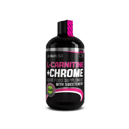 L-Carnitine + Chrome Liquid Portocale, 500 ml, Biotech USA