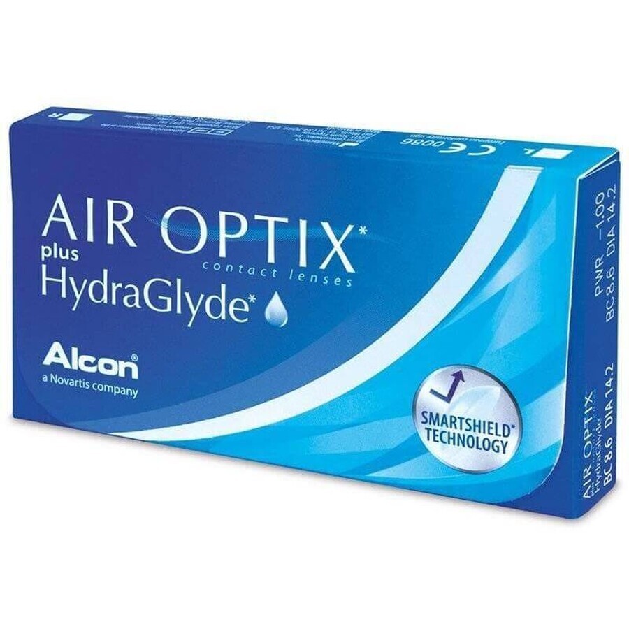 Lentile de contact -1.00 Air Optix HydraGlyde, 6 bucati, Alcon