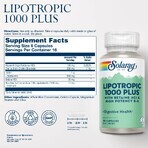 Lipotropic 1000 Plus Solaray, 100 Kapseln, Secom