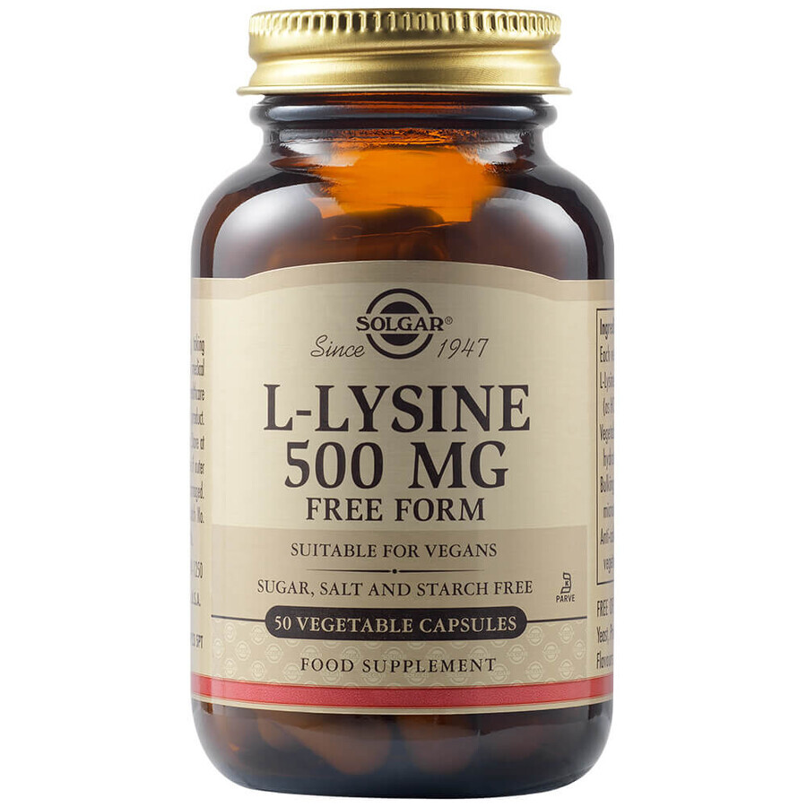 L-Lysin 500 mg, 50 Kapseln, Solgar