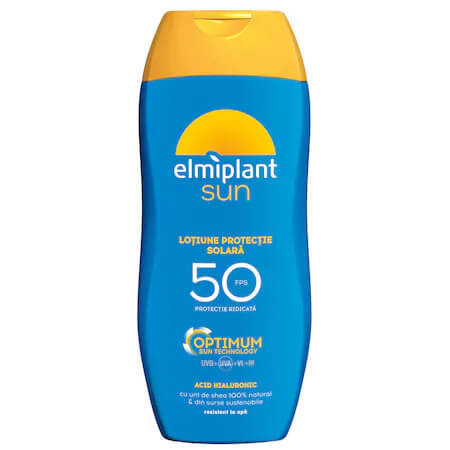 Lotiune cu protectie solara ridicata SPF 50 Optimum Sun, 200 ml, Elmiplant