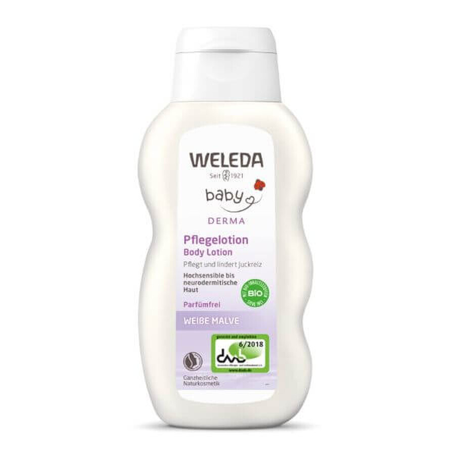 Lotiune de corp cu nalba alba Baby Derma, 200 ml, Weleda