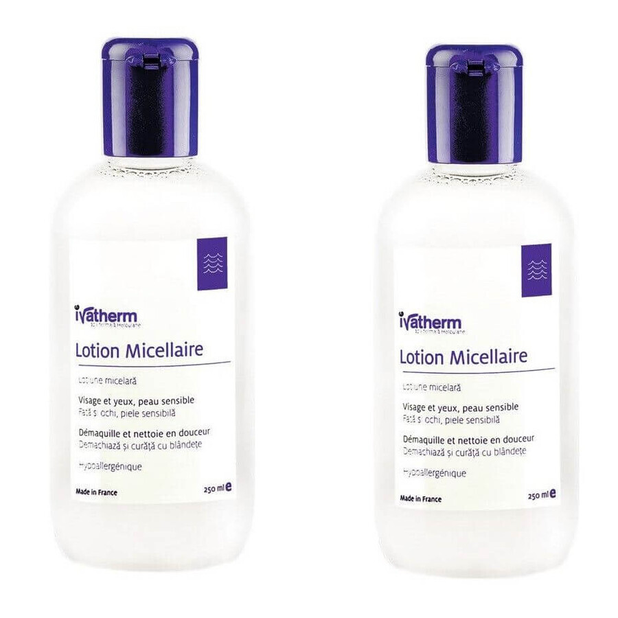 Micellar lotion for face and eyes sensitive skin, 250 ml, Ivatherm (1+1)