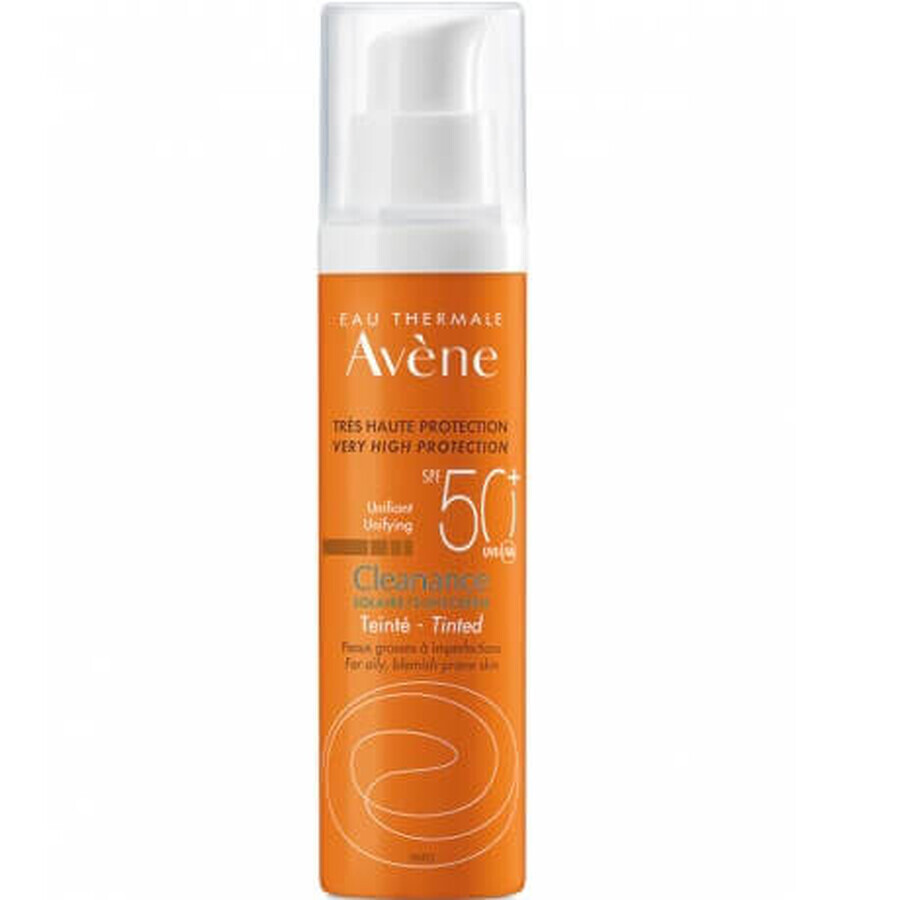 Lotiune nuantatoare pentru ten cu tendinta acneica cu SPF 50+ Cleanance, 50 ml, Avene