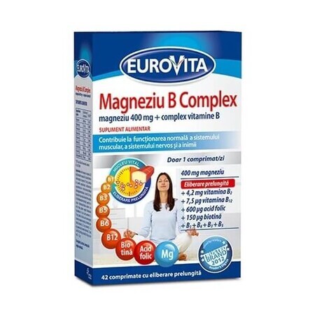 Magnesium B-Komplex, 42 Tabletten, Eurovita