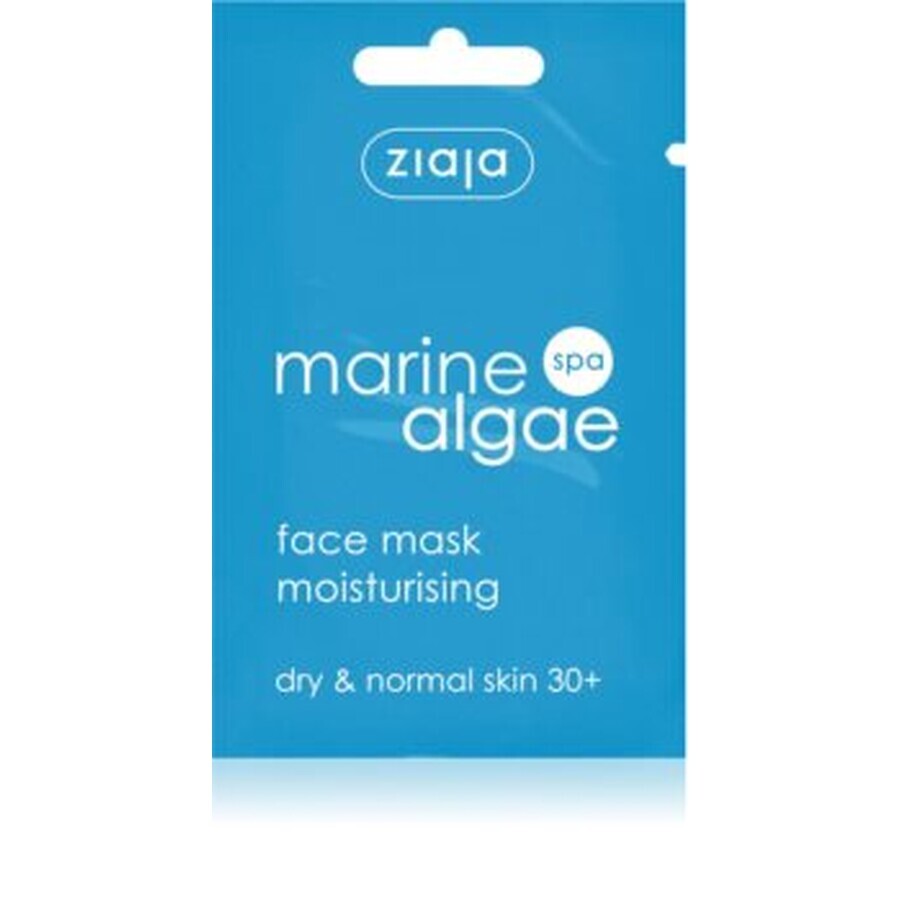 Hydratisierende Gesichtsgelmaske für normale, trockene Haut mit Algen, 7 ml, Ziaja