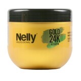 Nährende Maske für trockenes und dehydriertes Haar Gold 24K Keratin, 500 ml, Nelly Professional