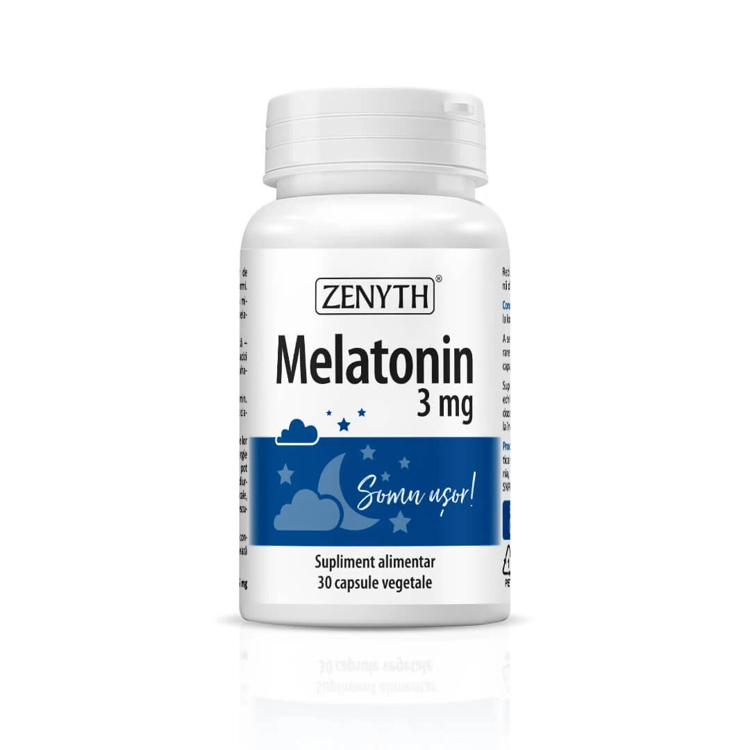 Melatonin 3 mg, 30 pflanzliche Kapseln, Zenyth