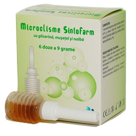Microclisms für Erwachsene mit Kamille, Glycerin und Nalba, 6 Stück, Sintofarm