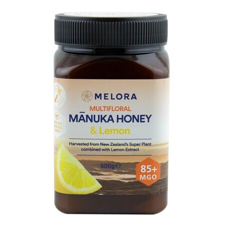 Miere de manuka poliflora cu lamaie MGO 85+, 500 g, Melora