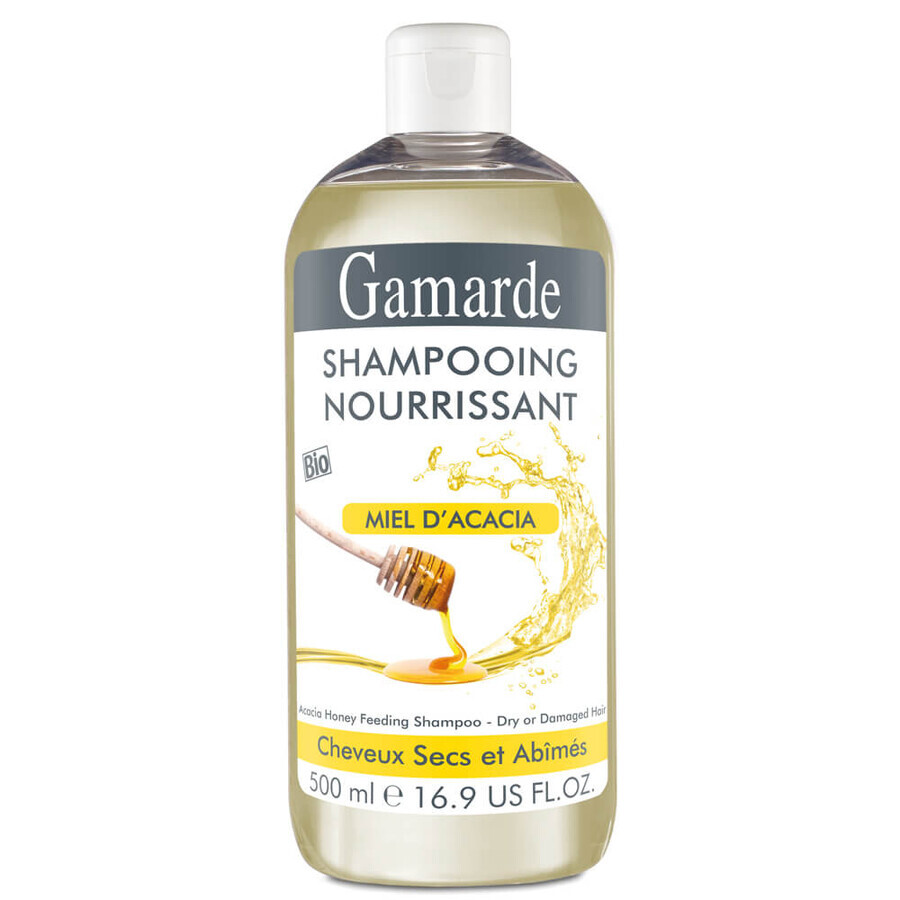 Bio-Naturpflegeshampoo mit Honig für trockenes Haar, 500 ml, Gamarde