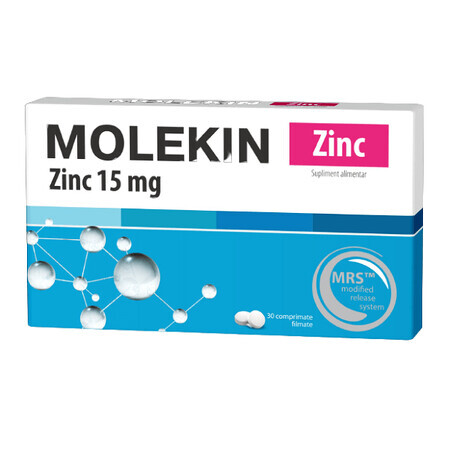 Molekin Zn 15 mg, 30 coprimate, Natur Produkt