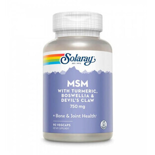 MSM 750 mg Solaray, 90 vegetarian capsules, Secom