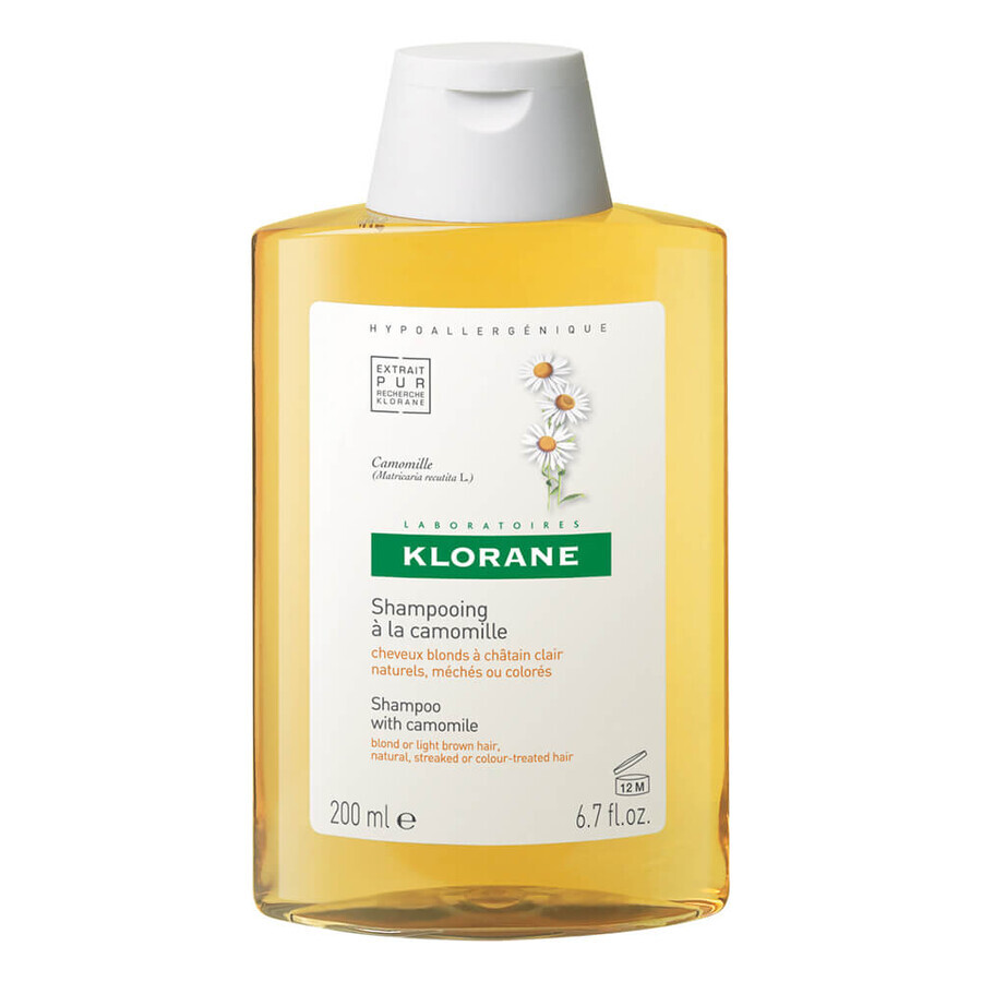 Shampoo mit Kamillenextrakt für blondes Haar, 200 ml, Klorane