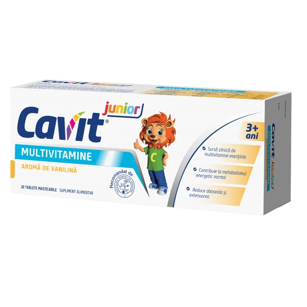 Cavit junior Multivitamine mit Vanillegeschmack, 20 Kautabletten, Biofarm