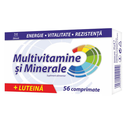 Multivitamine und Mineralien + Lutein, 56 Tabletten Zdrovit