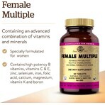 Multivitamine și minerale pentru femei Female Multiple, 60 tablete, Solgar