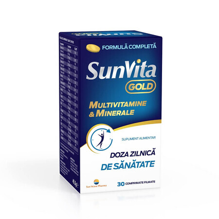 Multivitamine und Mineralien SunVita Gold, 30 Tabletten, Sun Wave Pharma
