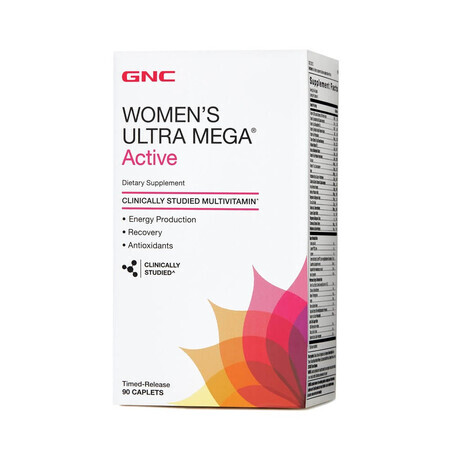 Multivitamine pentru femei active Ultra Mega Women's (202012), 90 tablete, GNC