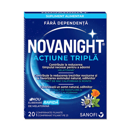 Novanight, 20 compresse rivestite con film, Sanofi