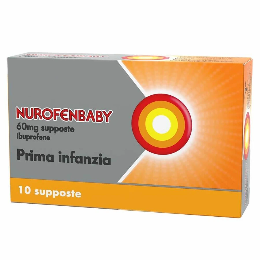 Nurofen pentru copii 3+ luni 60 mg, 10 supozitoare, Reckitt Benckiser Healthcare