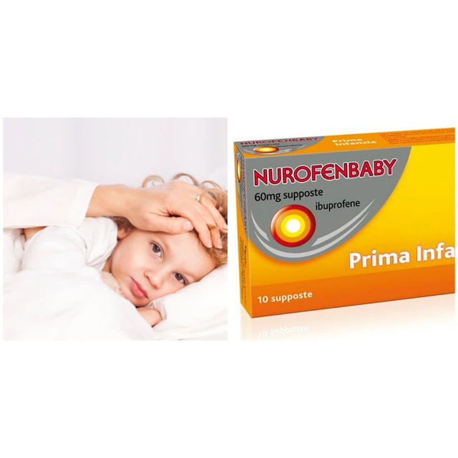 Nurofen pentru copii 3+ luni 60 mg, 10 supozitoare, Reckitt Benckiser Healthcare