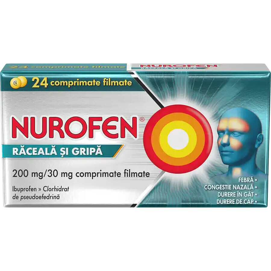 Nurofen Răceală și Gripă 200mg, 24 comprimate, Reckitt Benckiser Healthcare recenzii