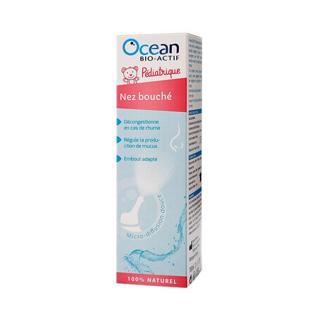 Ocean BIO-ACTIF Pediatric Nas infundat, Apa de mare hipertonica pentru copii, 100ml, Yslab