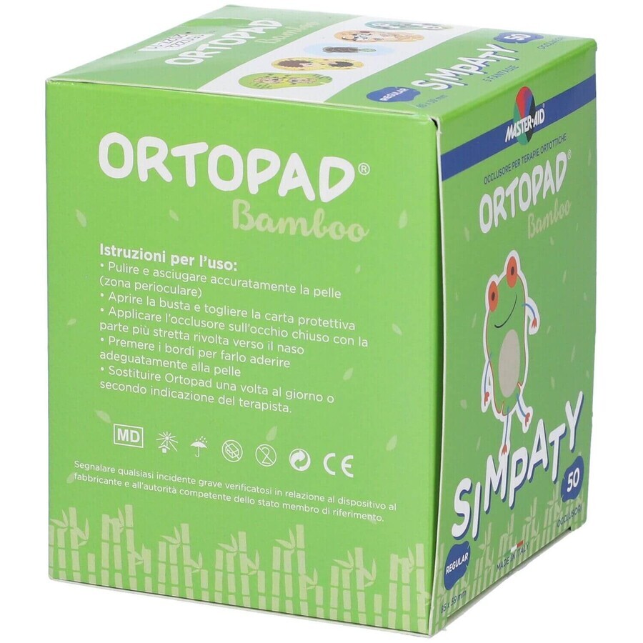 ORTOPAD Simpaty Master-Aid Baby Okkluder, Regular 85x59 mm, 50 Stück, Pietrasanta Pharma