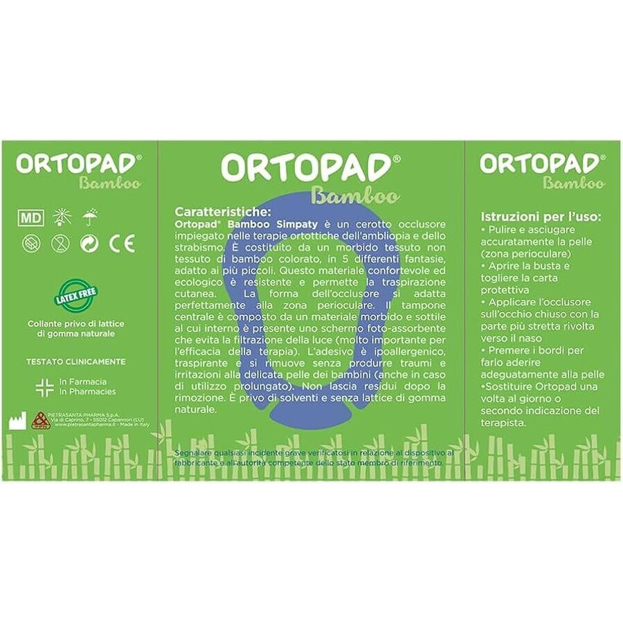 ORTOPAD Simpaty Master-Aid Baby Okkluder, Regular 85x59 mm, 50 Stück, Pietrasanta Pharma