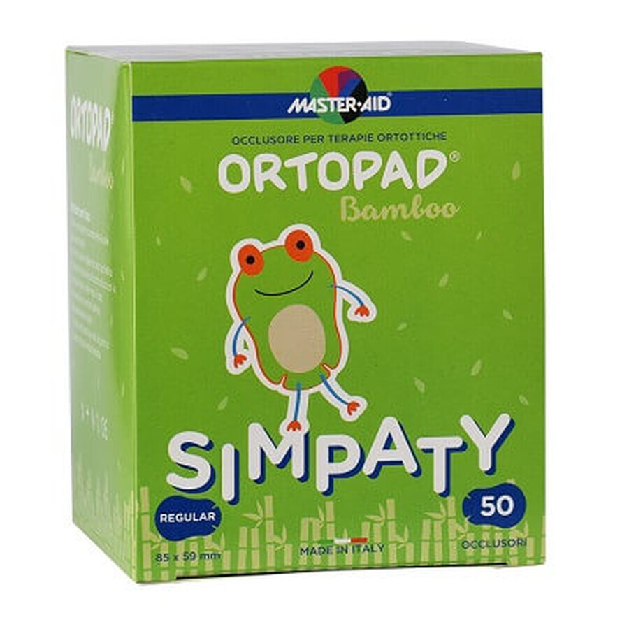 ORTOPAD Simpaty Master-Aid Baby Okkluder, Regular 85x59 mm, 50 Stück, Pietrasanta Pharma