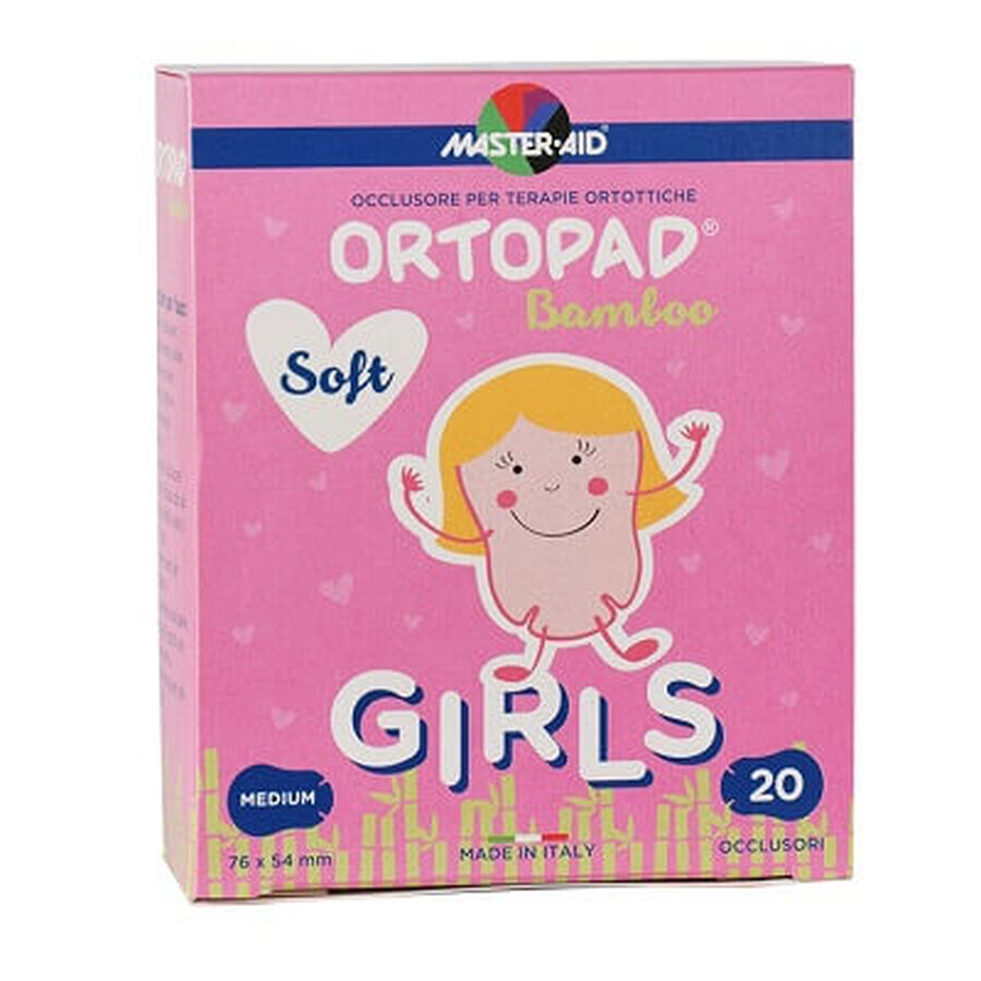 ORTOPAD SOFT Girls Master-Aid Medium, 76x54 mm, 20 Stück, Pietrasanta Pharma