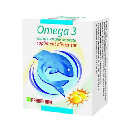 Omega 3 cu ulei de Peste 1500mg, 90 capsule, Parapharm