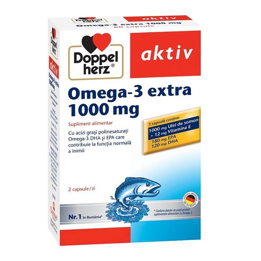 Omega 3 extra 1000 mg, 60 Kapseln, Doppelherz