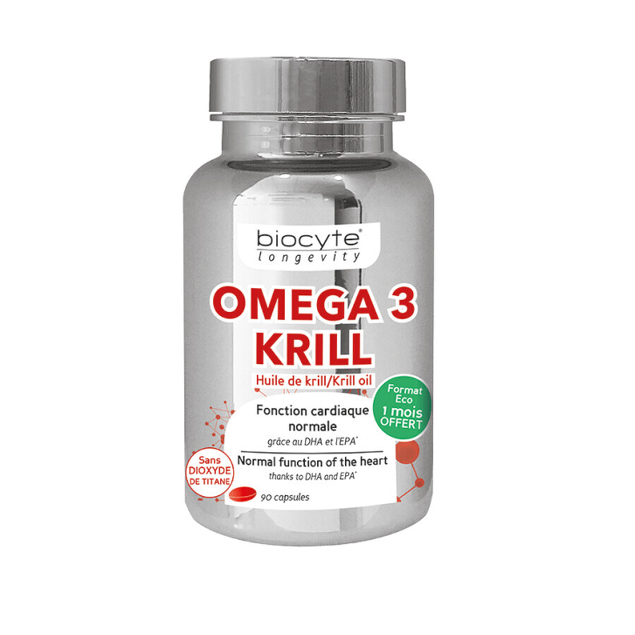 Omega 3 Krill, 90 Kapseln, Biocyte