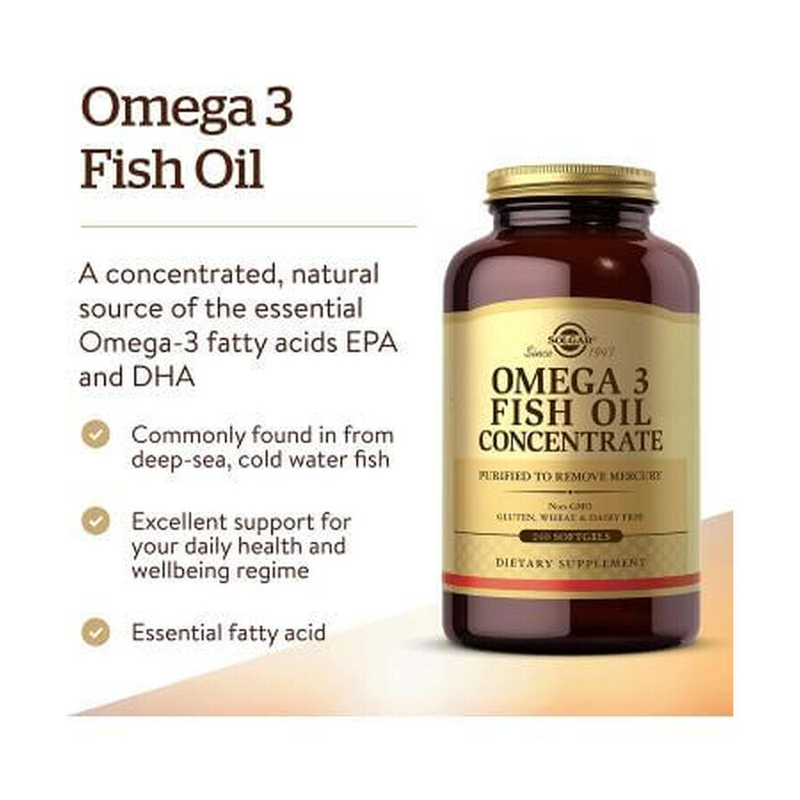 Omega-3-Dreifachkonzentrat, 50 Kapseln, Solgar