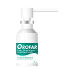 Orofar, 2 mg + 1.5 mg/ml oropharyngeal spray, solution, 30 ml, Stada