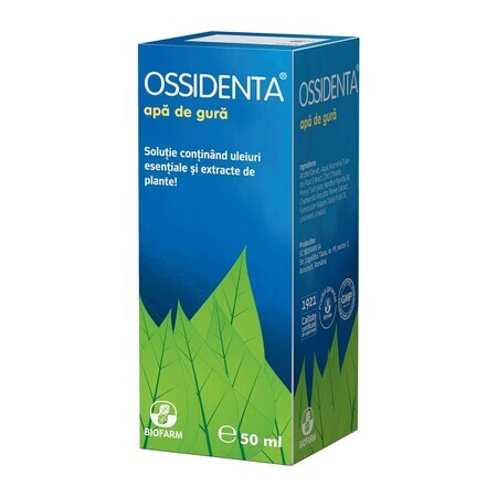 Ossidenta, apă de gură, 50 ml, Biofarm