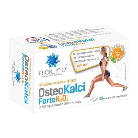 Osteo Kalci Forte K2D3, 30 Kautabletten, Helcor