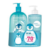 Pachet ABCDerm Gel spumant, 1L + Lapte Hidratant, 500 ml (-70% reducere la al doilea produs), Bioderma