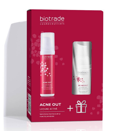 Biotrade Acne Out Paket Acne Out Active Lotion für akneische Haut, 60 ml + Reinigungsschaum für akneische Haut, 20 ml