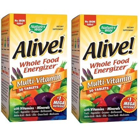 Pachet Alive Nature's Way, 30 tablete + 30 tablete, Secom