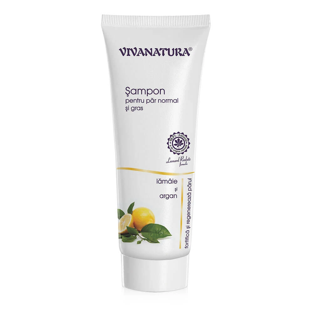 Shampoo für normales und fettiges Haar mit Zitrone und Argan, 250 ml, Vivanatura