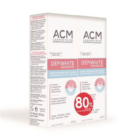 Pachet Cremă Depiwhite Advanced, 40 ml + 40 ml, Acm (80% reducere la al doilea produs)