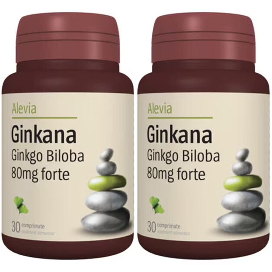 Packung Ginkana Ginko Biloba Forte 80mg, 30 Tabletten, Alevia (1+1) Bewertungen