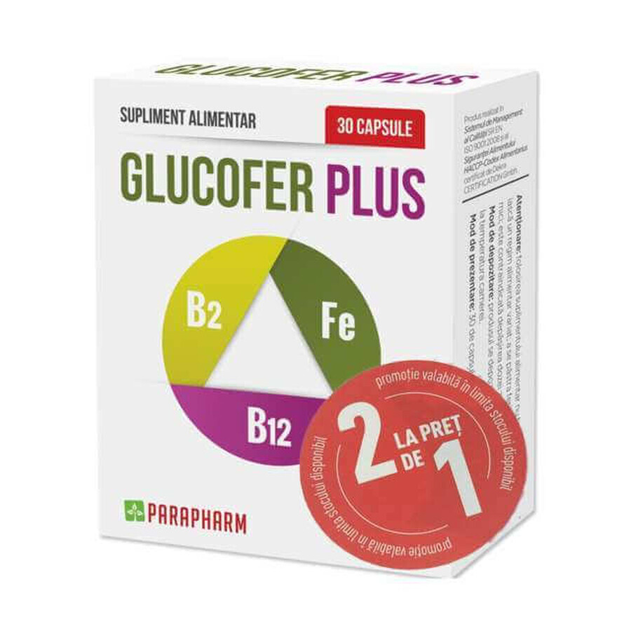 Packung Glucofer Plus, 30 + 30 Kapseln, Parapharm