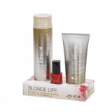 Pachet K-Pak Blonde Life Brightening Șampon 300 ml + Mască 150 ml + Lac de unghii, Joico