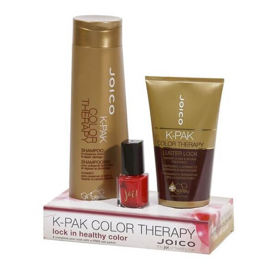 K-pak Farbtherapie-Paket Shampoo 300 ml + Maske 140 ml + Nagellack, Joico